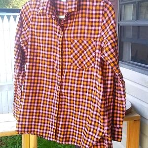 Plaid Flannel Shirt Size M